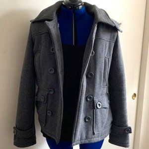 Grey Hooded Coat